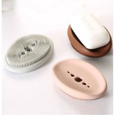 2 In 1 Silicone Soap Dish & Scrubber