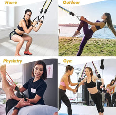11 In 1 Natural Rubber Power Resistance Bands Set