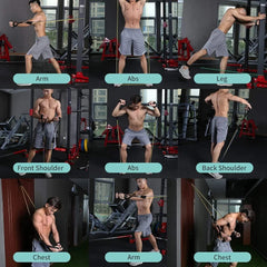 11 In 1 Natural Rubber Power Resistance Bands Set