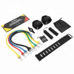 11 In 1 Natural Rubber Power Resistance Bands Set