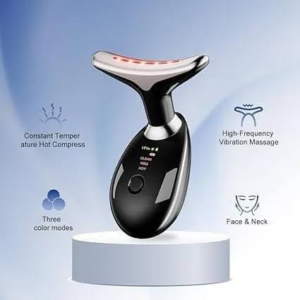 Rechargeable Face Massager | Anti-Wrinkle Face Beauty Device with 3 Modes & 45°C Heat | Skin Tightening Face Care Tool