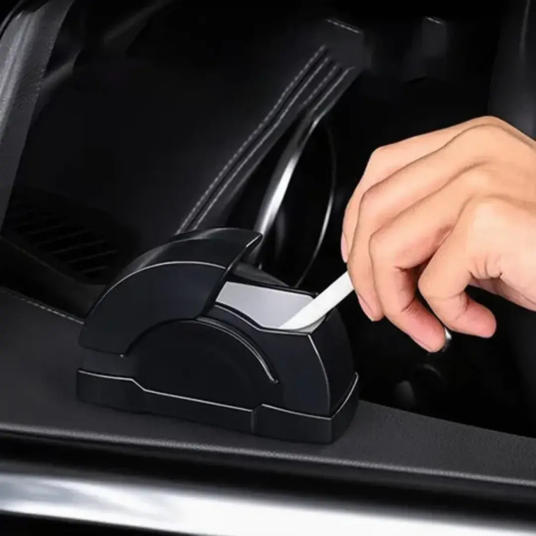 Portable Car Ashtray | Door Mounted Smokeless Ash Tray with Lid & Stainless Steel Liner