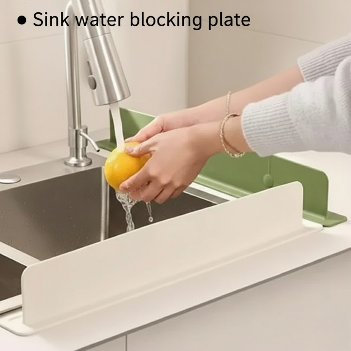 Silicone Sink Splash Guard | 15 Inch Water Splash Stopper with Suction Cups