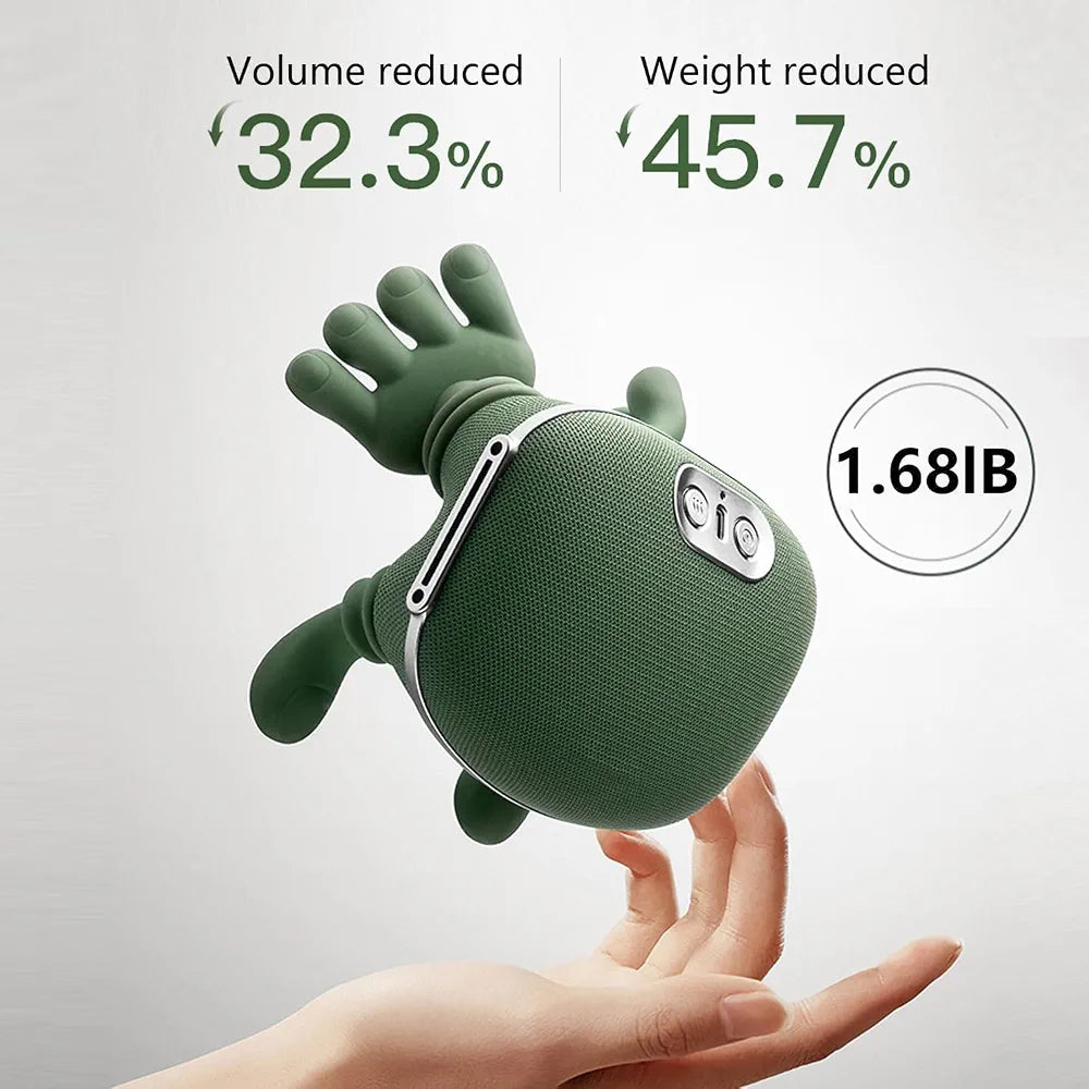 Smart Finger Pressure Neck Massager | Electric Deep Kneading Heated Back & Shoulder Massager
