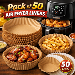 Pack Of 50 Disposable Air Fryer Liners | Butter Paper Plates