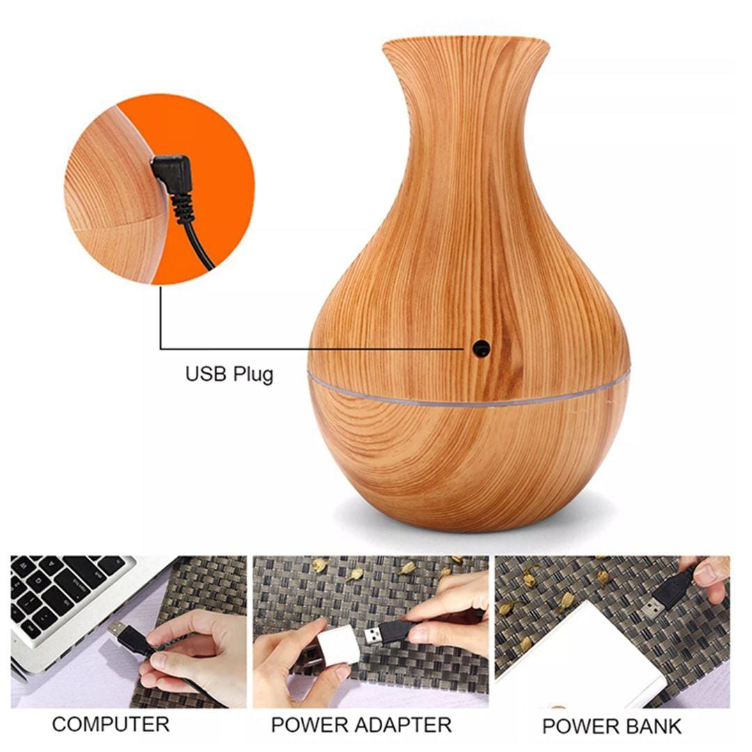 Mini Ultrasonic Aromatherapy Diffuser | Cool Mist Air Humidifier & Essential Oil Diffuser for Home, Office & Bedroom