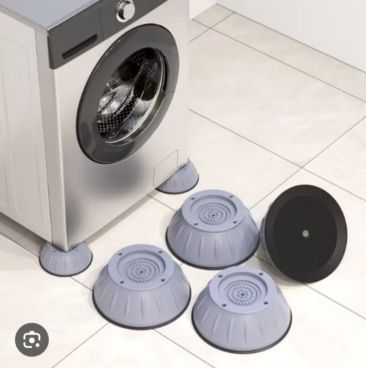 Washing Machine Anti-Vibration Pads Set of 4 | Non-Slip Shock Absorbing Floor Protectors