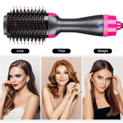 4-in-1 One Step Hot Air Brush | Hair Dryer, Straightener, Curler & Volumizer