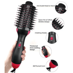 4-in-1 One Step Hot Air Brush | Hair Dryer, Straightener, Curler & Volumizer