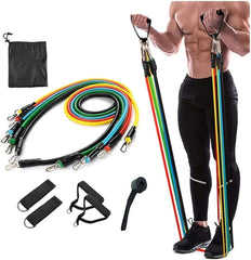 11 In 1 Natural Rubber Power Resistance Bands Set